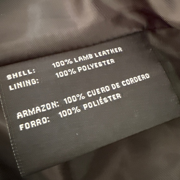EUC BGSD 100% Lambskin Leather Sheep Shearling Fur Collar Y2K 90’s Black Jacket - Picture 4 of 14
